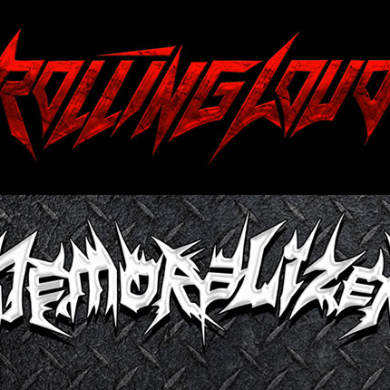 Rolling Loud / Demoralizer logos by Mike Hrubovcak / Visualdarkness.com